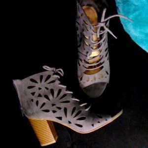 Suede Block Heels